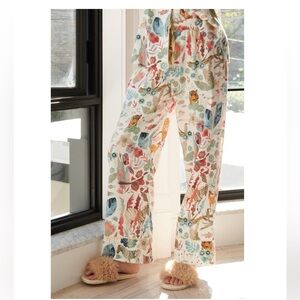 Anthropologie Michelle Morin Animalia Flannel Sleep Pants PJ Medium